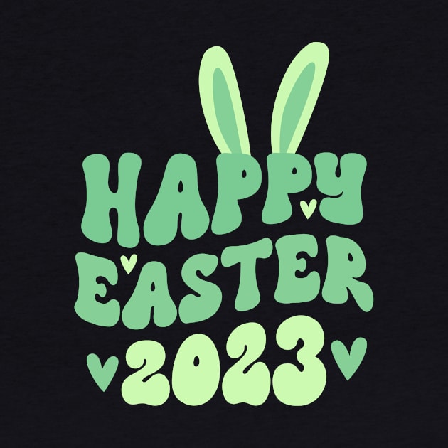 Happy Easter 2023 Bunny Ears Green by Clue Sky